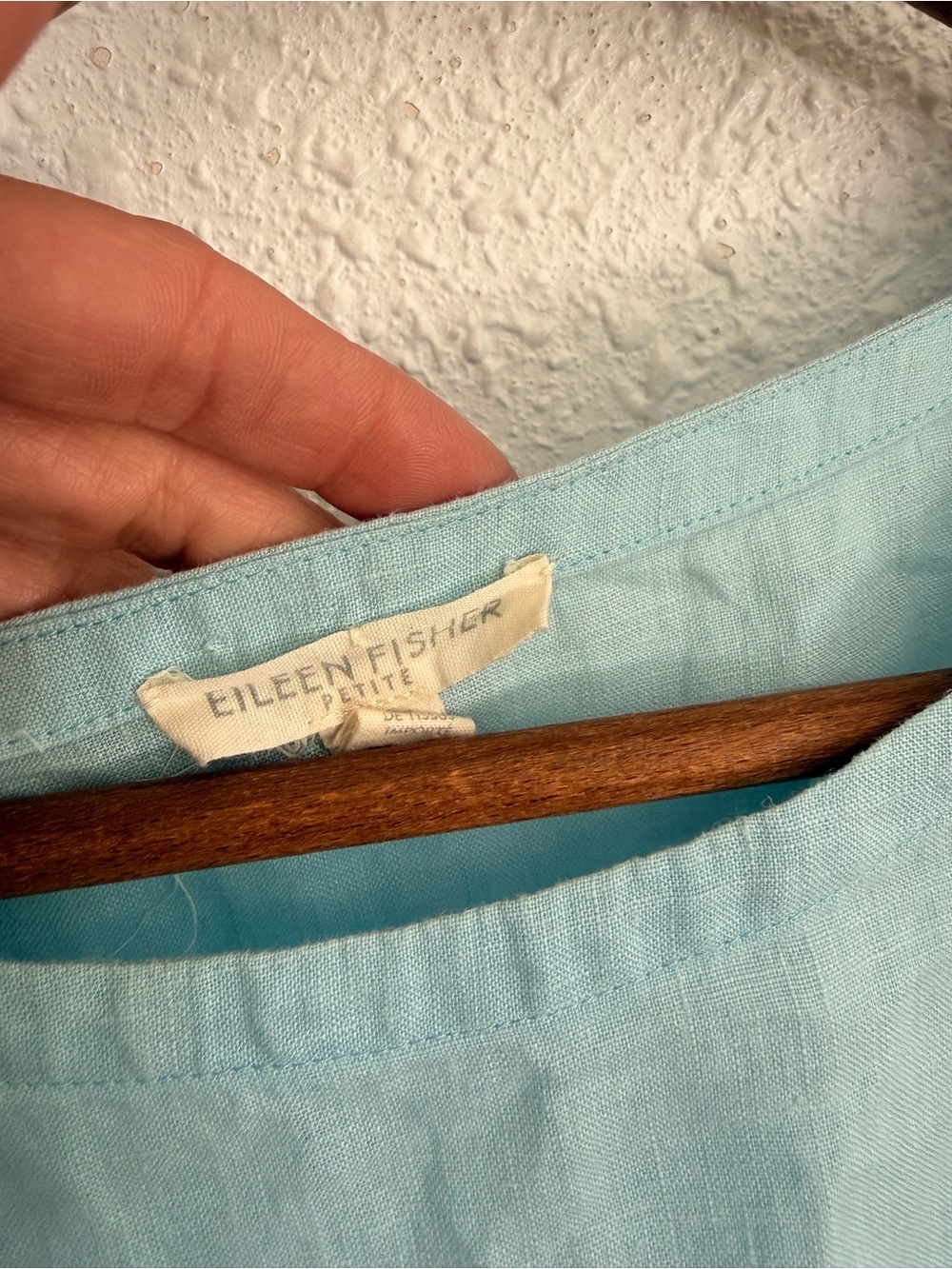 Eileen Fisher blue linen boxy cropped tank top L - Picture 4 of 6